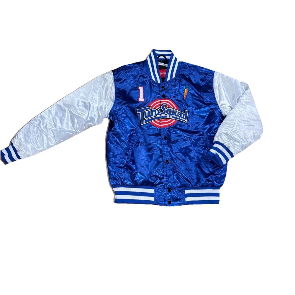 Vintage Headgear Classics Space Jam Bugs Bunny Tune‎ Squad Satin Bomber Jacket L